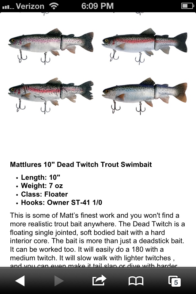 Mattlures 10 dead twitch trout . What rod ? - The Underground - Swimbait  Underground