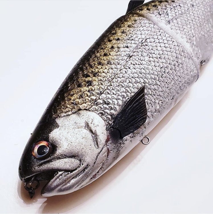 Esca Da Nuoto Hinkle Shad Clone Gizzard Shad Ultra HD, Verniciata A Mano, 9 Pollici