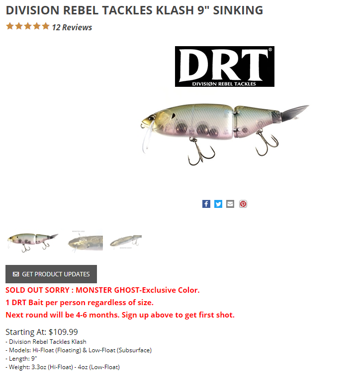 Drt in stock Klash & TK - Page 2 - The Underground - Swimbait