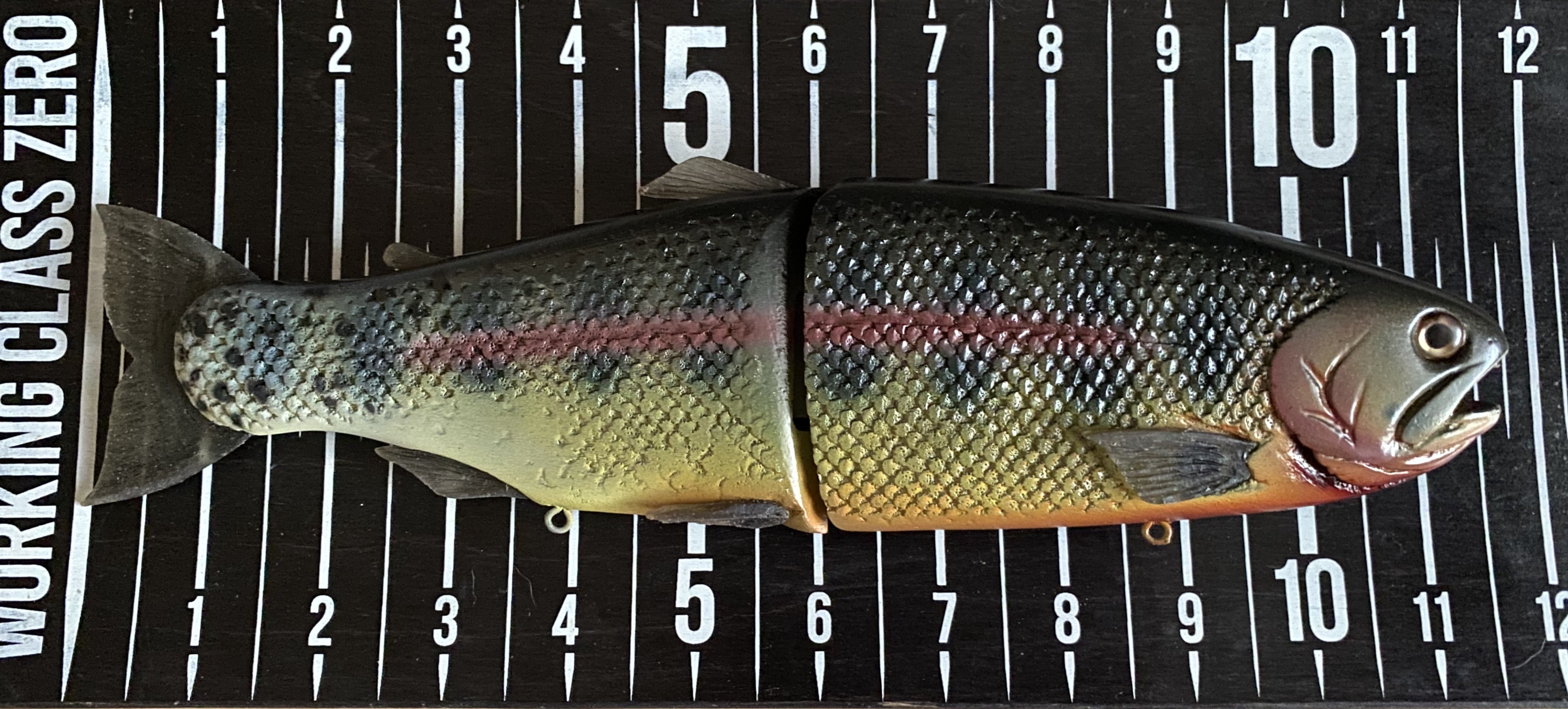 Custom painted Hinkle trout - Black Market - Swimbait Underground