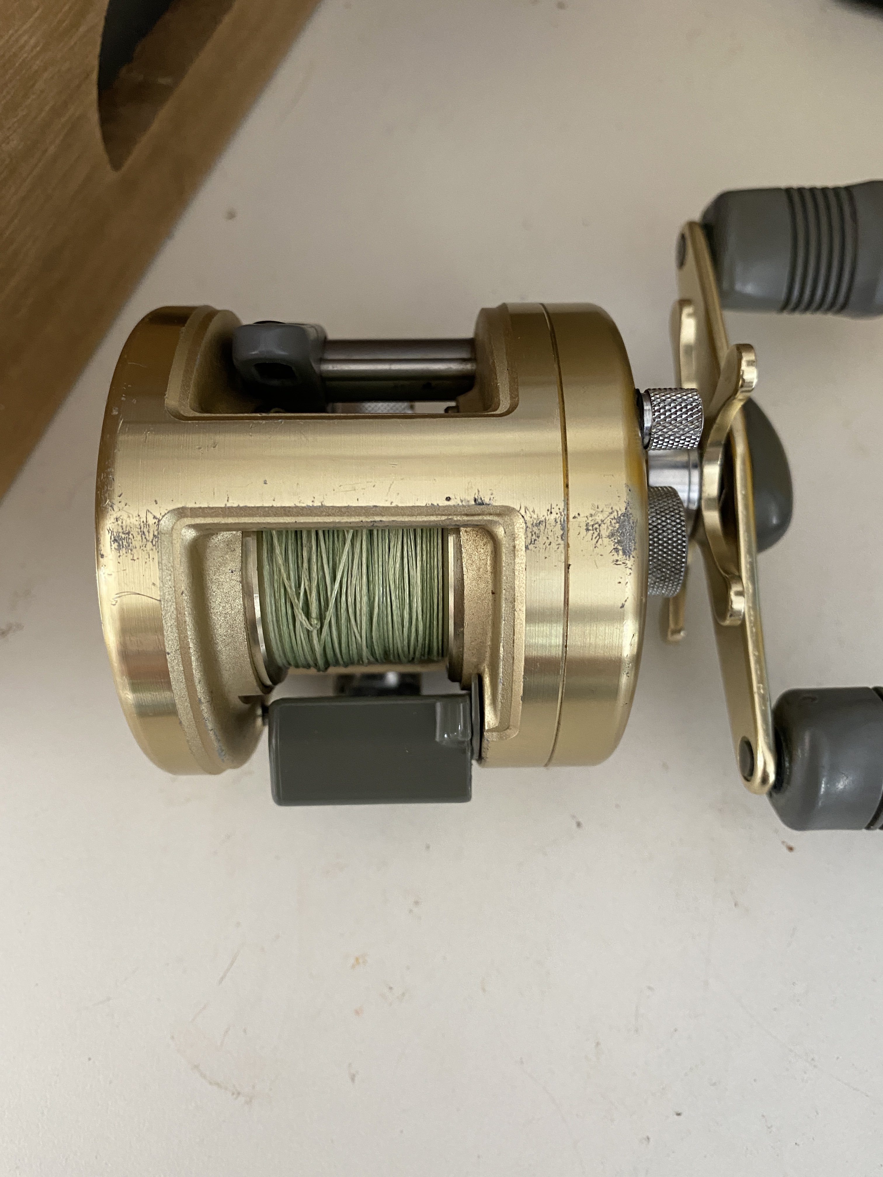 Shimano Calcutta 250 Baitcaster Round Gold Reel CT250 Made In Japan 2/2
