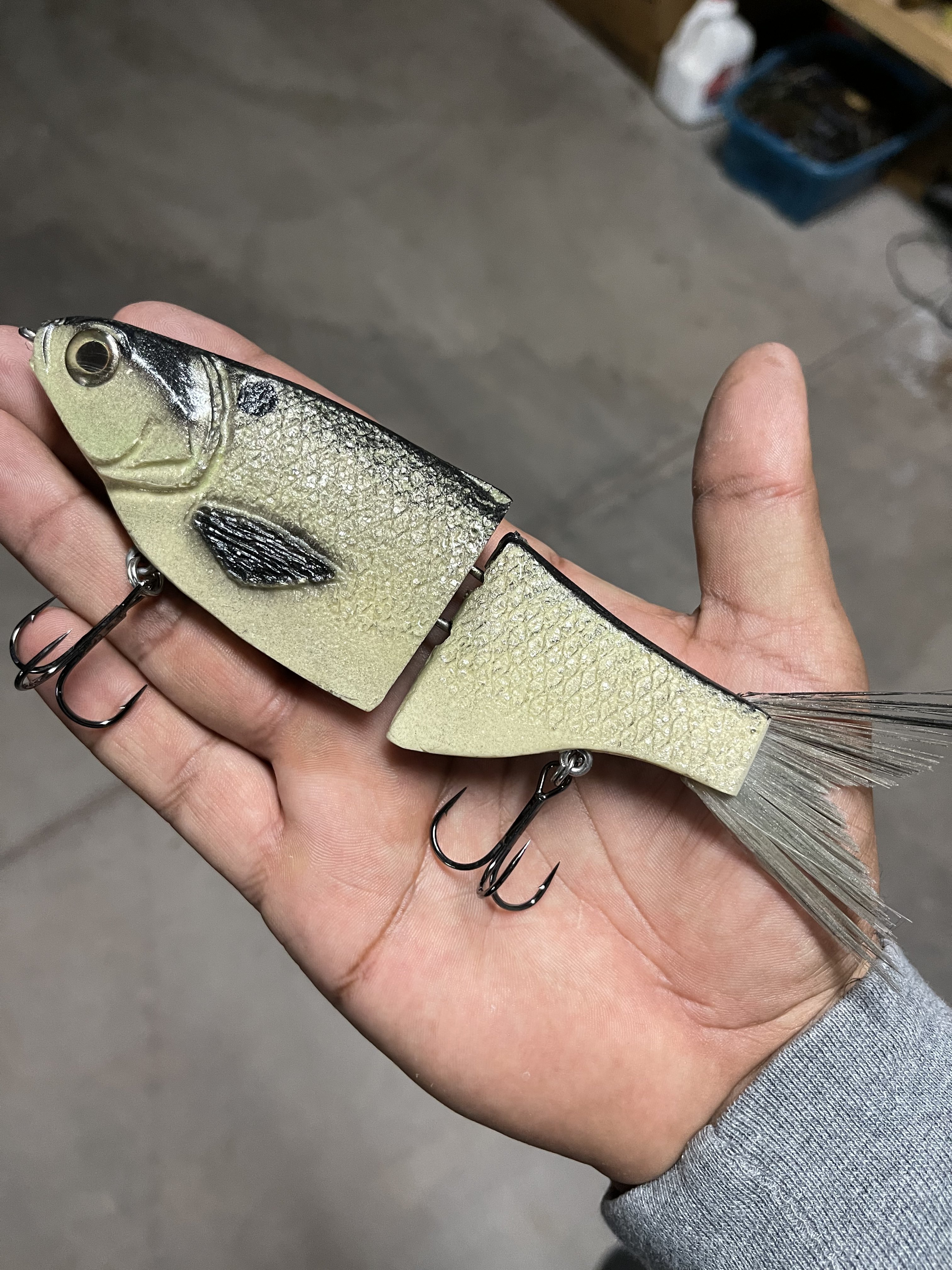 Chad shad, custom painted - Black Market - Swimbait Underground