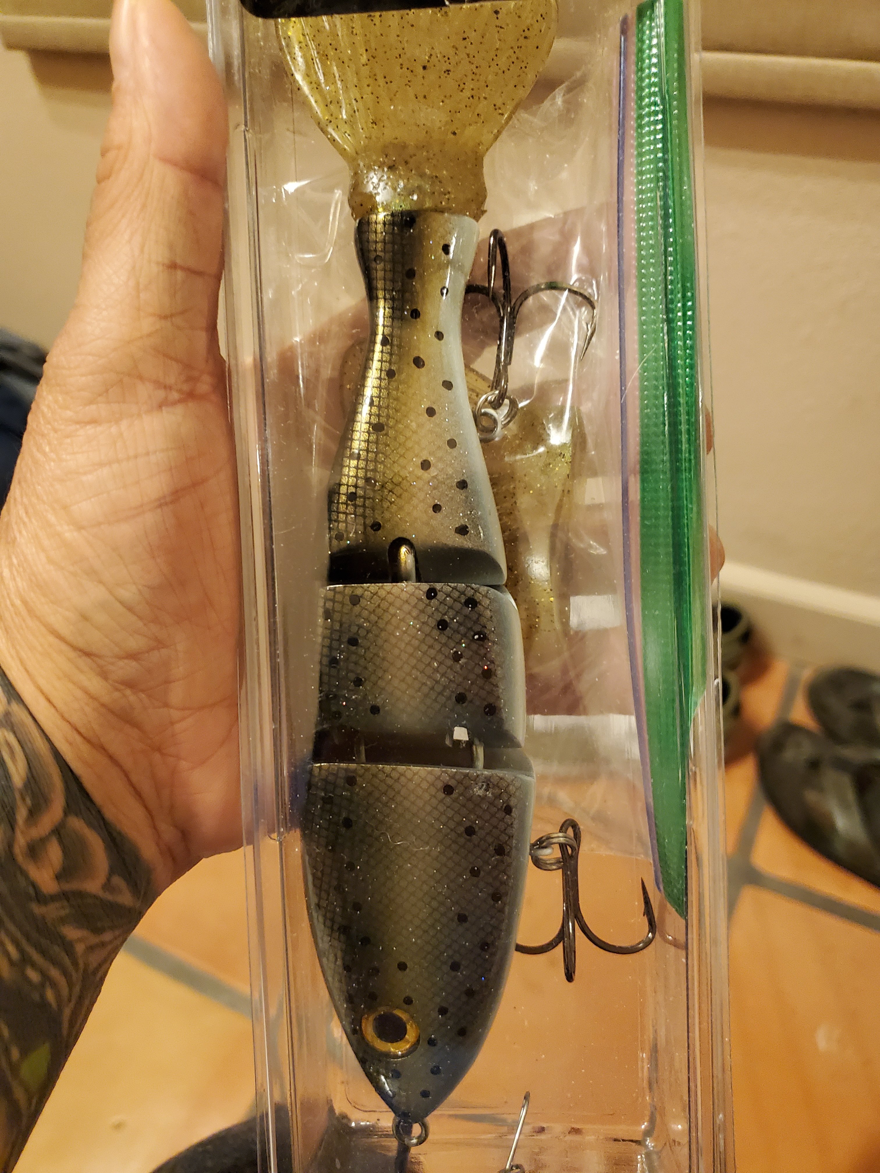 10 " triple trout Black Market Swimbait Underground