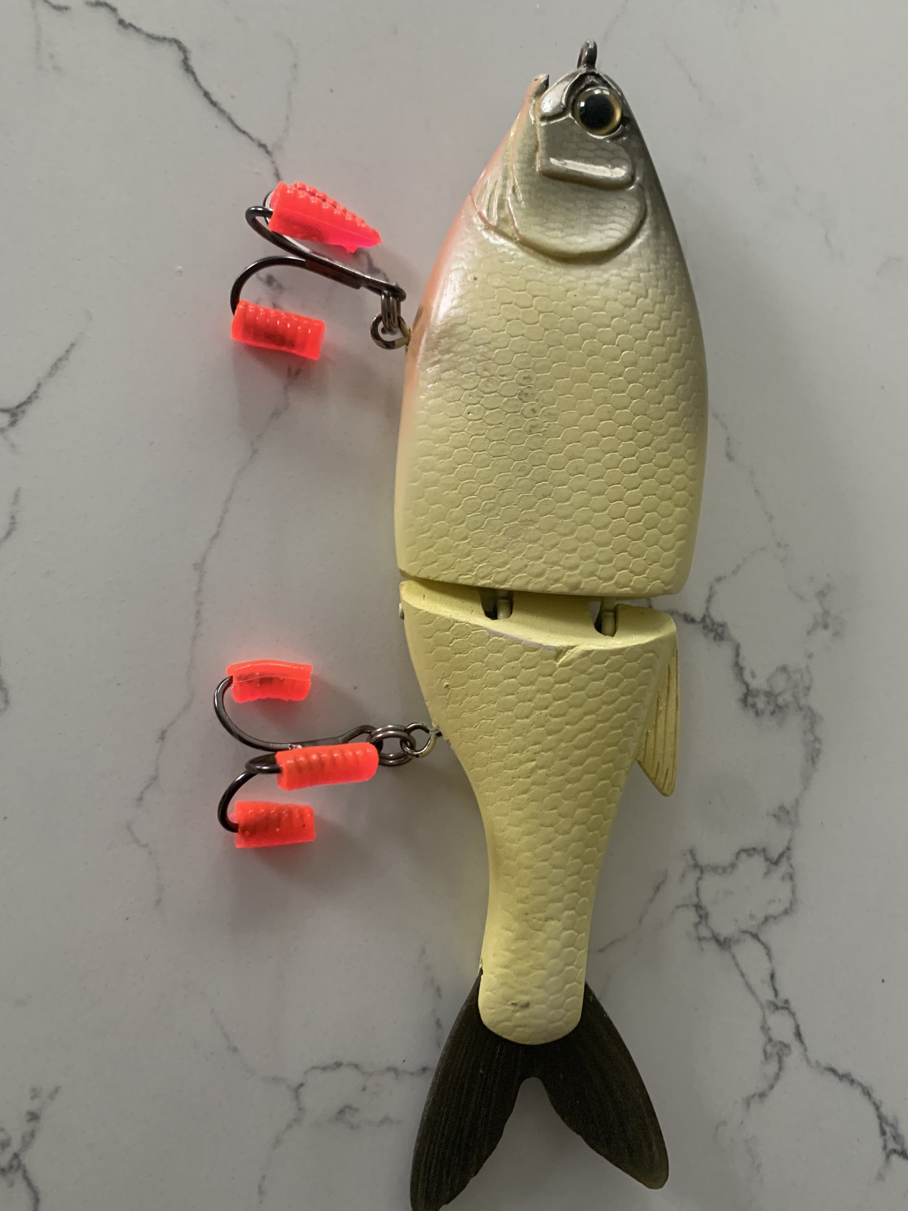 Some 🔥 Joey Shad's return from @rafacustombaits! We just got a fresh  shipment of the Joey Shad in Bone 🦴. This is an 8” 4 oz