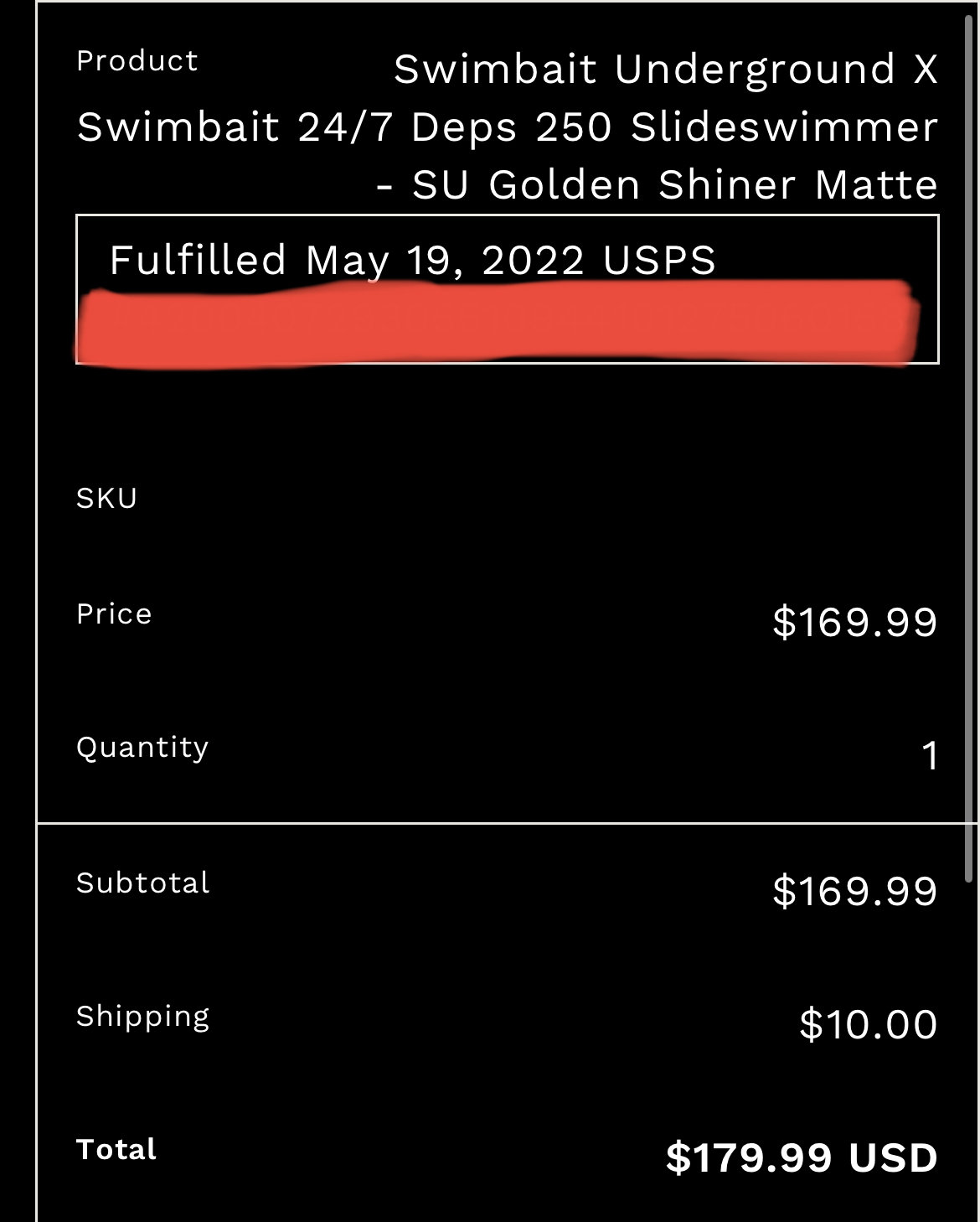 SU X Swimbait 24/7 Deps 250 SS SU Golden Shiner Matte - Black Market - Swimbait  Underground