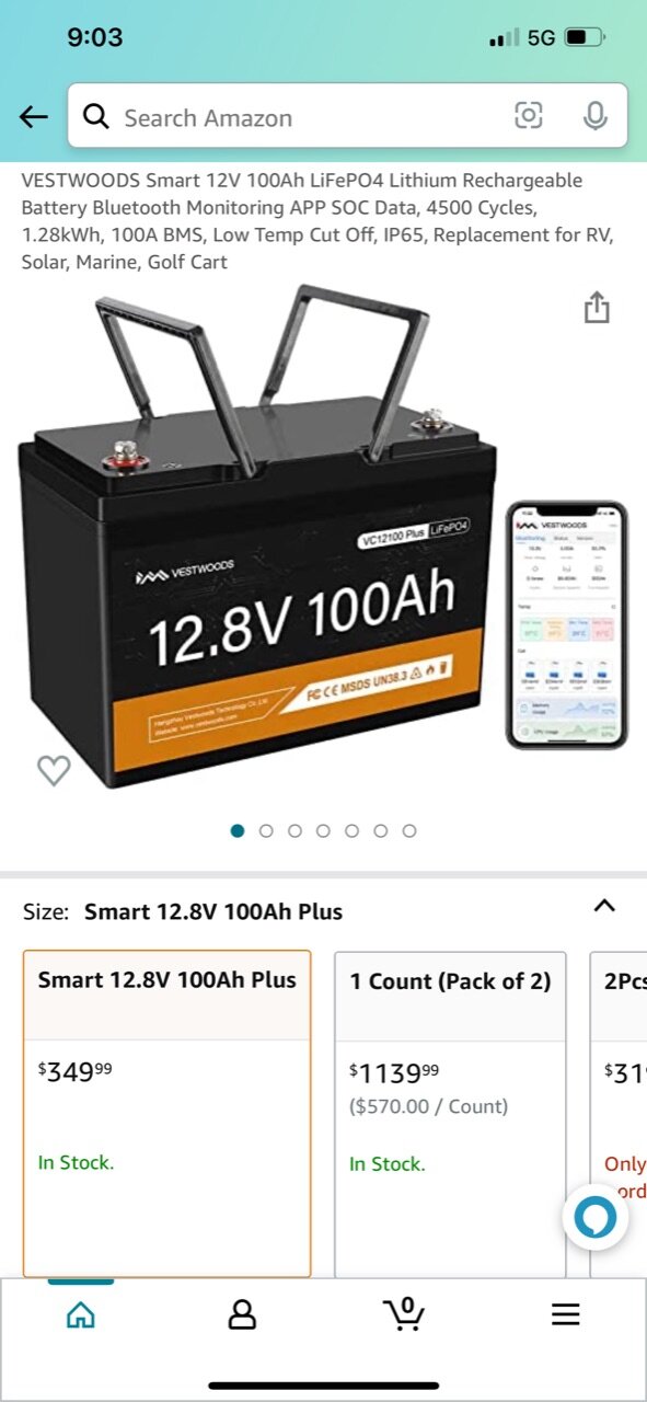 100Ah Lithium Battery (LiFePO4) 12.8V - Bluetooth – Amped Outdoors