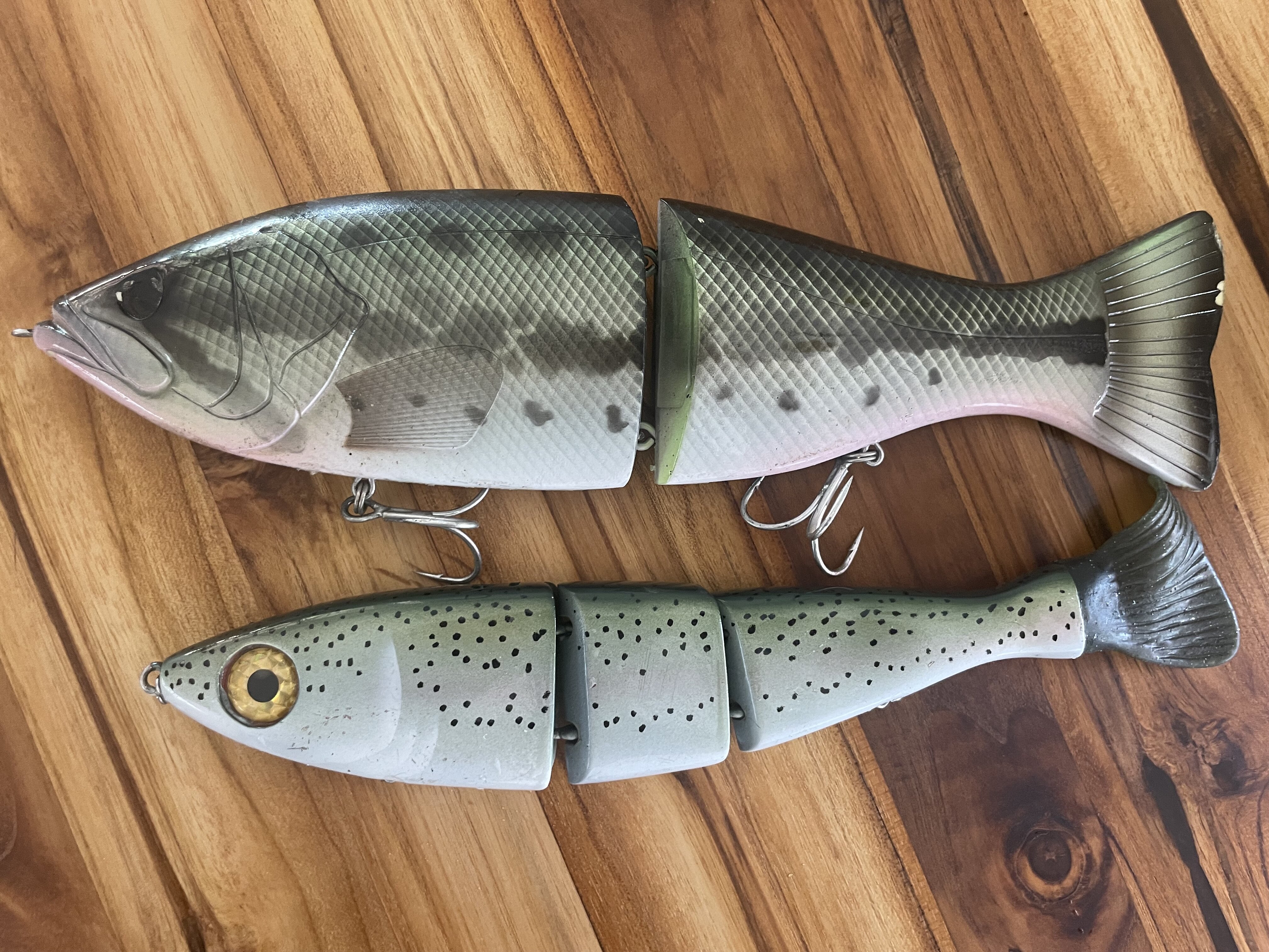 Kurouto Bass, 12 inch Triple trout pizz - Black Market - Swimbait