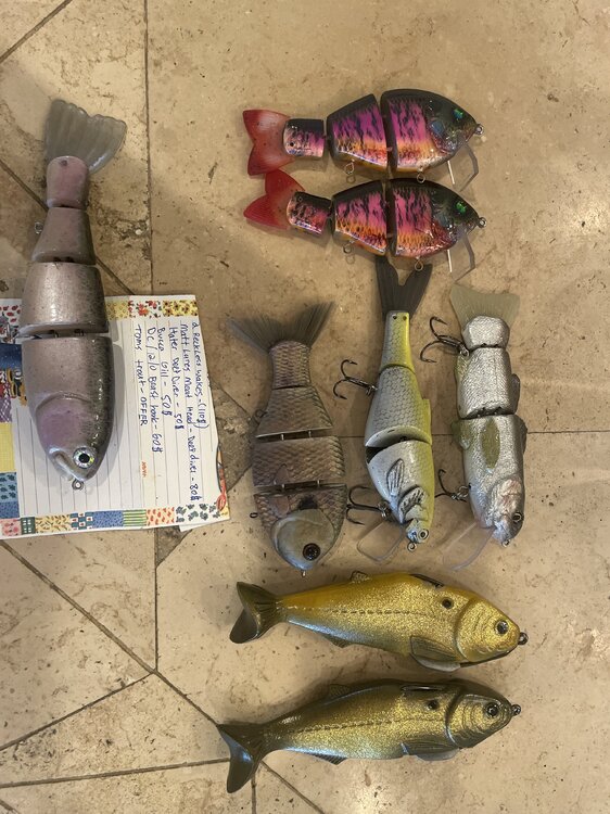 Lure lot for sale priced individually - Black Market - Swimbait