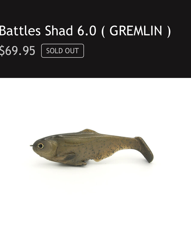 Battle Shad 6.0 Color Swap - Black Market - Swimbait Underground