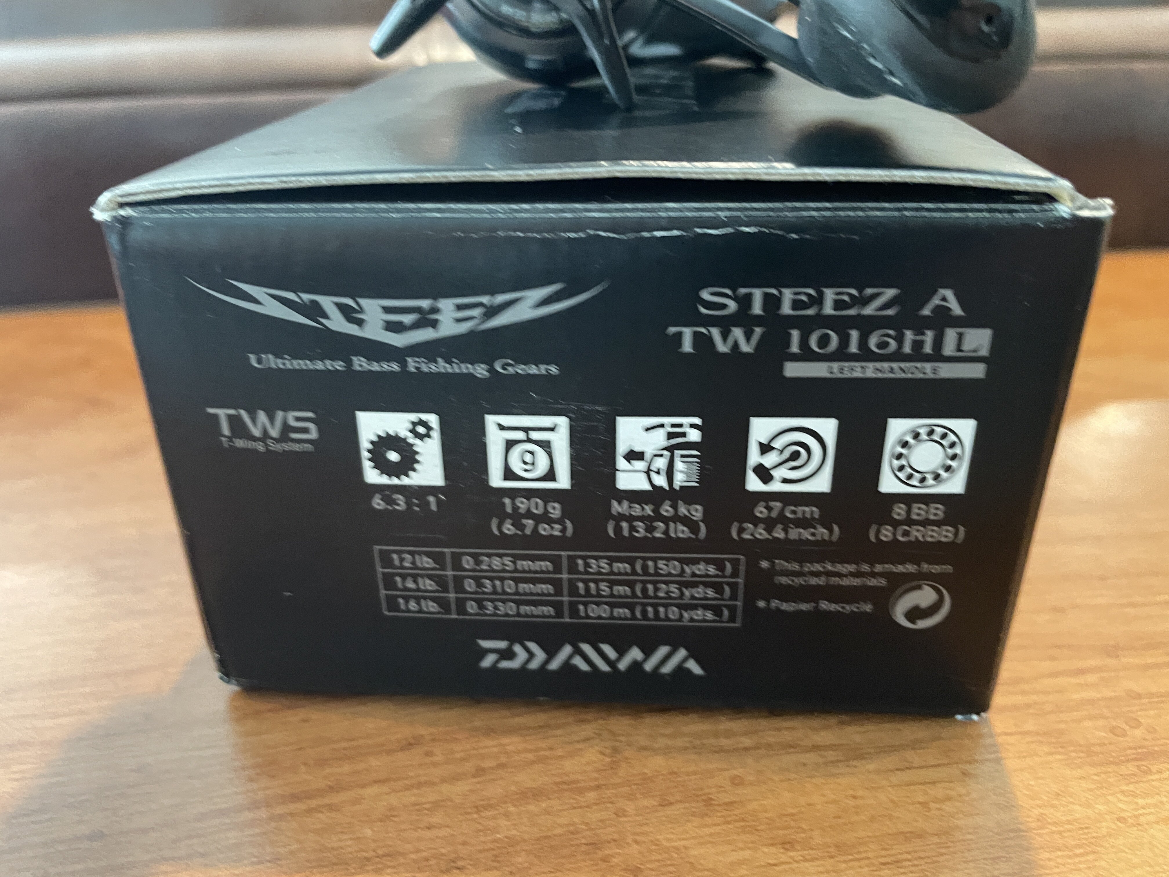 Daiwa Steez A TW - 1016HL Left 6.3 - Black Market - Swimbait
