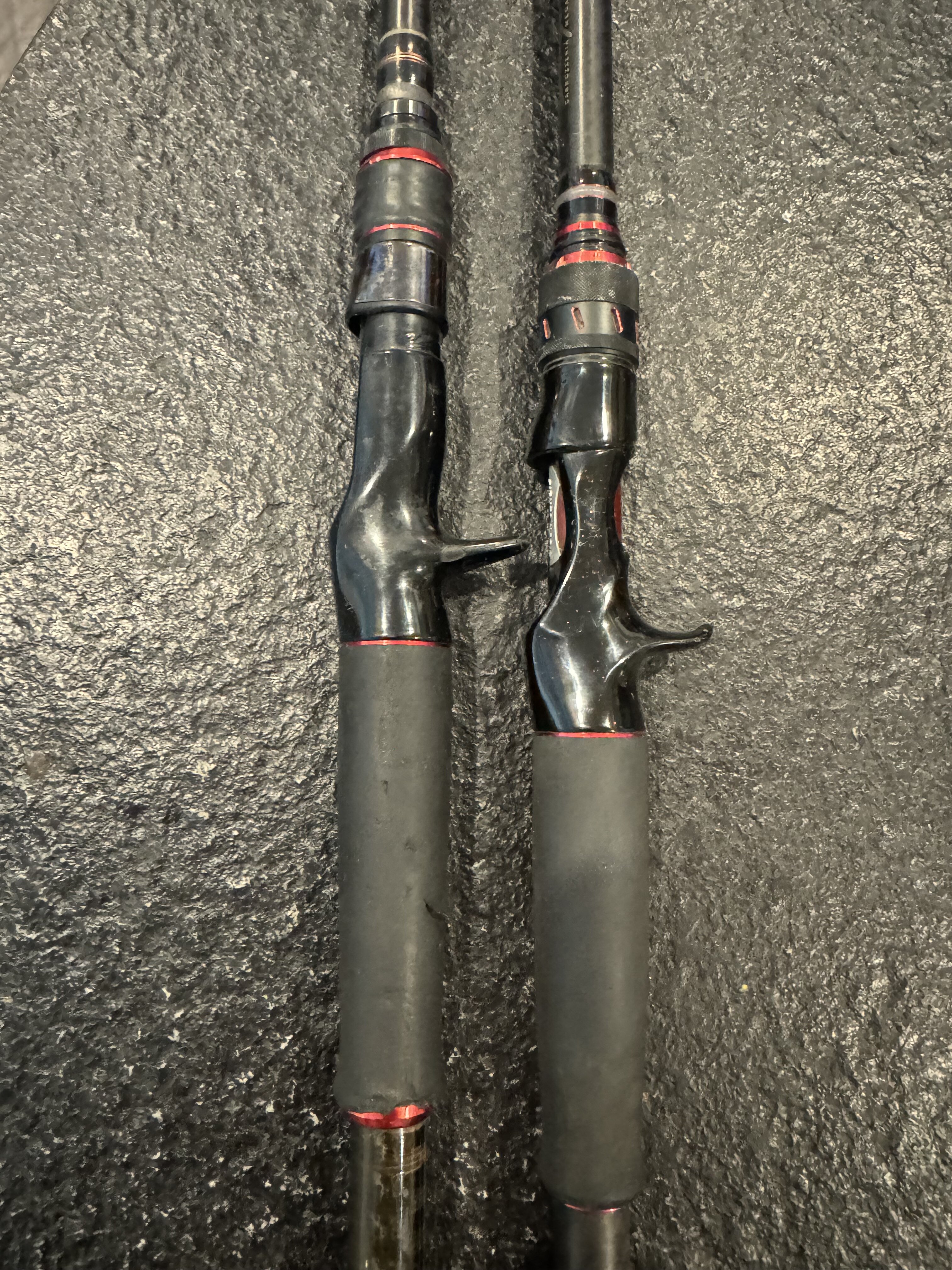 FS Dobyns and Megabass Rods 806, Ogre and Super Red Demon - Black
