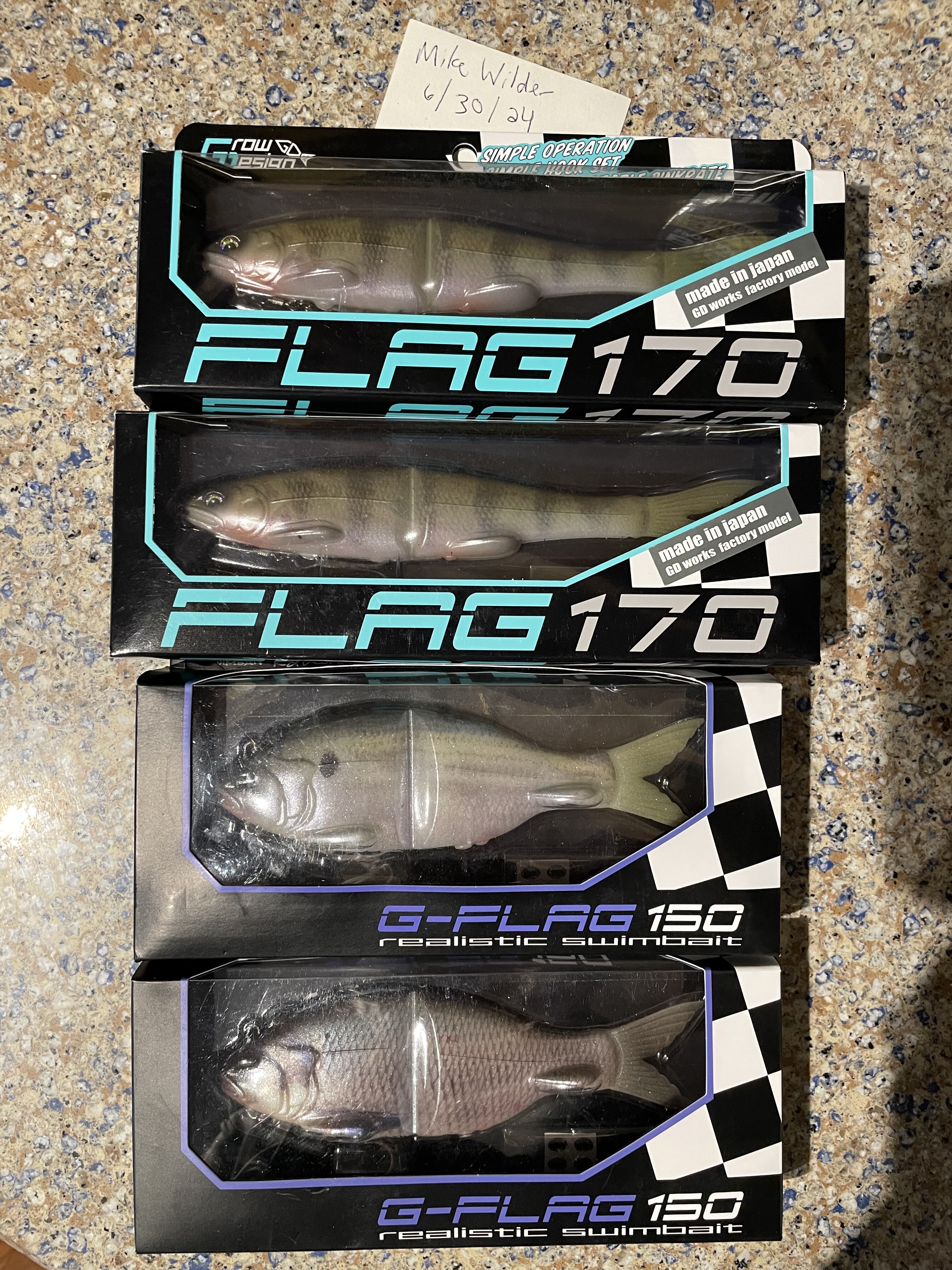 Flag 170's and G Flag 150's - Black Market - Swimbait Underground
