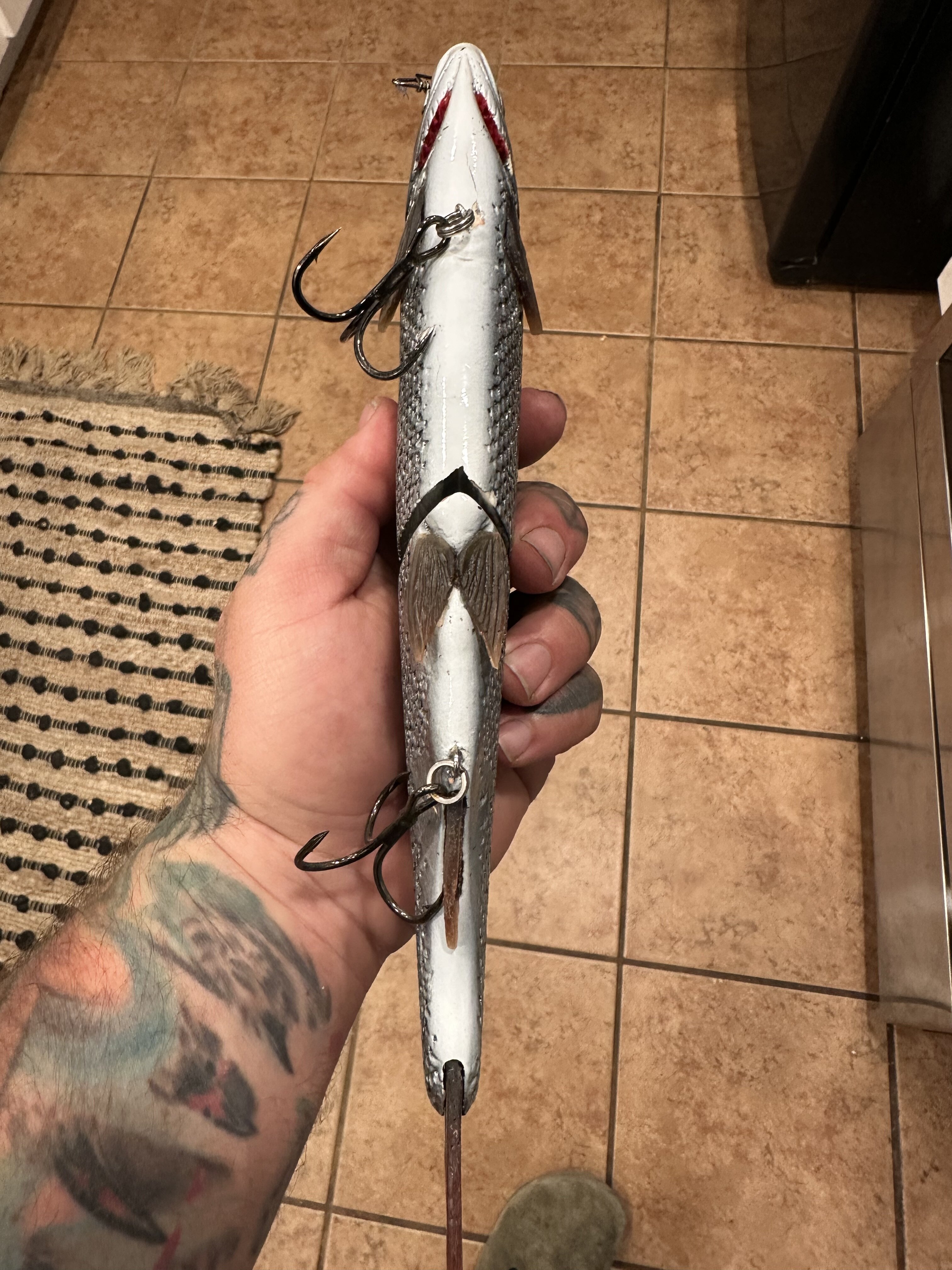 Hinkle Trout with Pizz paint - Black Market - Swimbait Underground