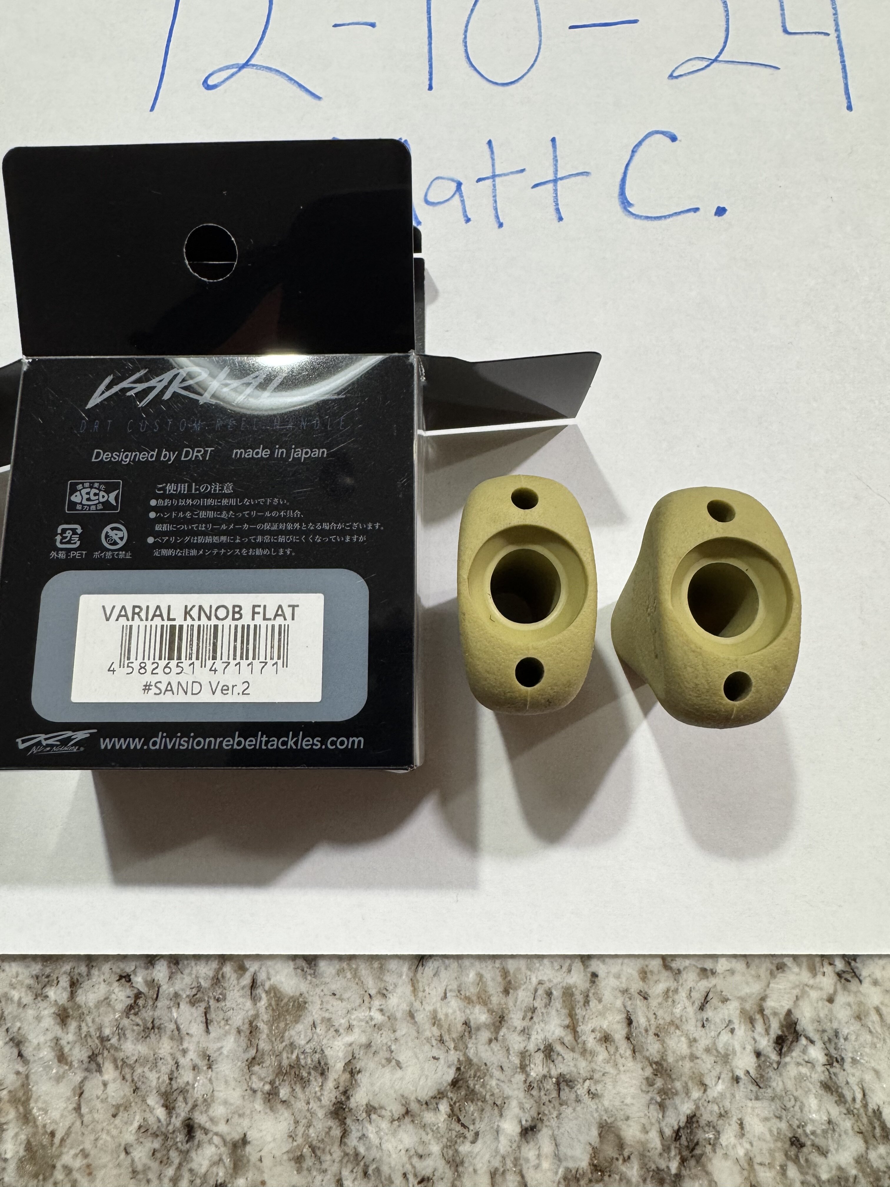 リール DRT VARIAL KNOB FLAT SAND Ver.2 Sand ver.2 DRT x WCZ Flat knobs - Black Market - Swimbait Underground