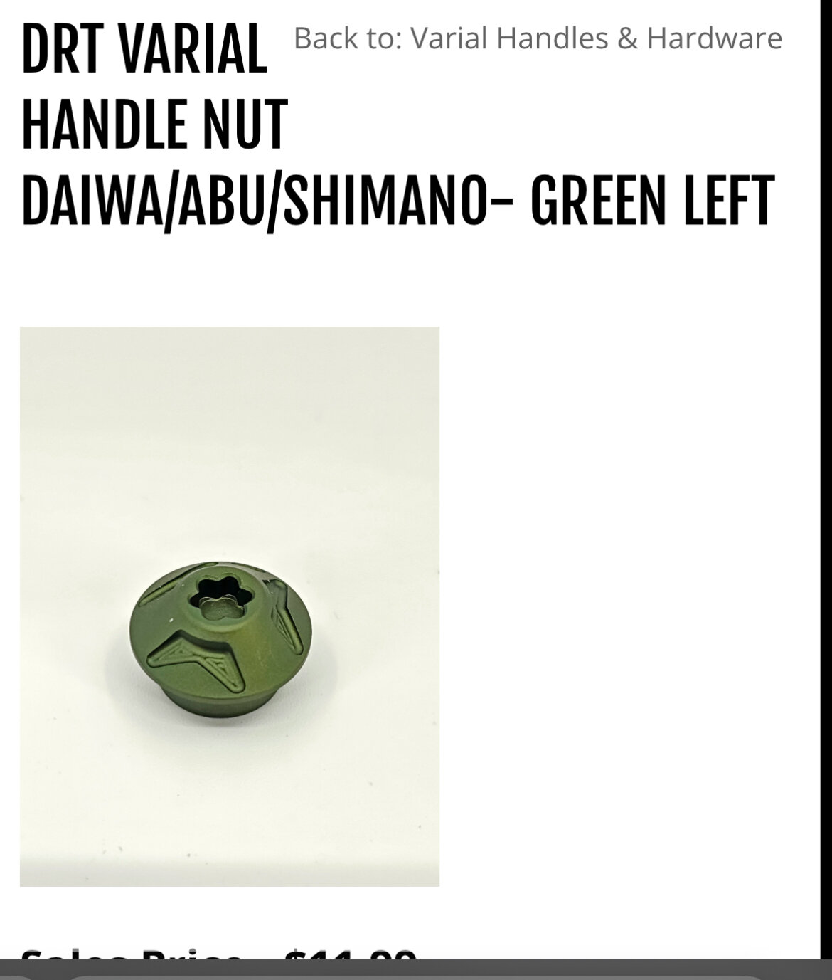WTB LH 'BLAST GREEN' varial nut - Black Market - Swimbait Underground