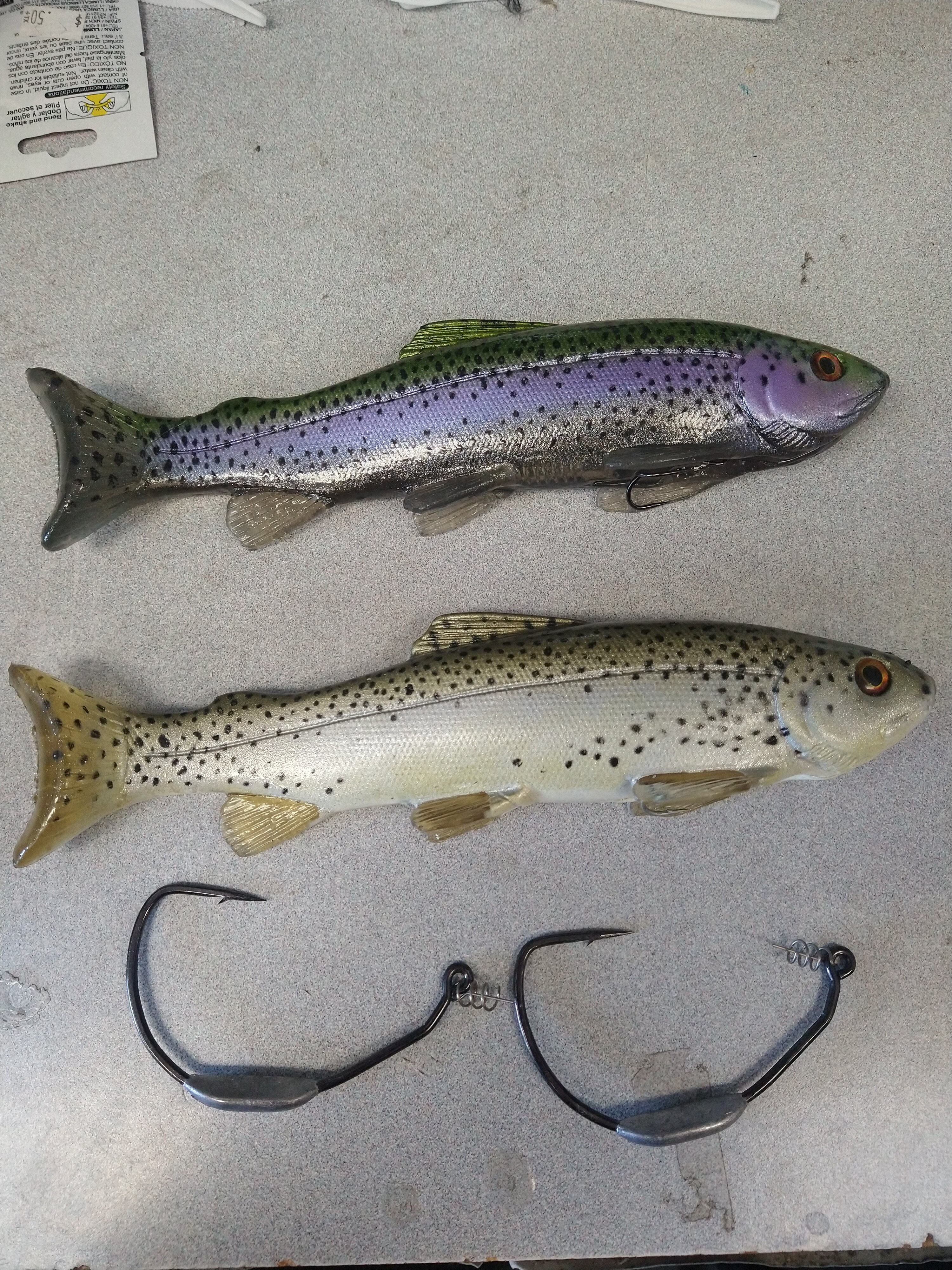 Nates Baits 9.25in trouts - Black Market - Swimbait Underground