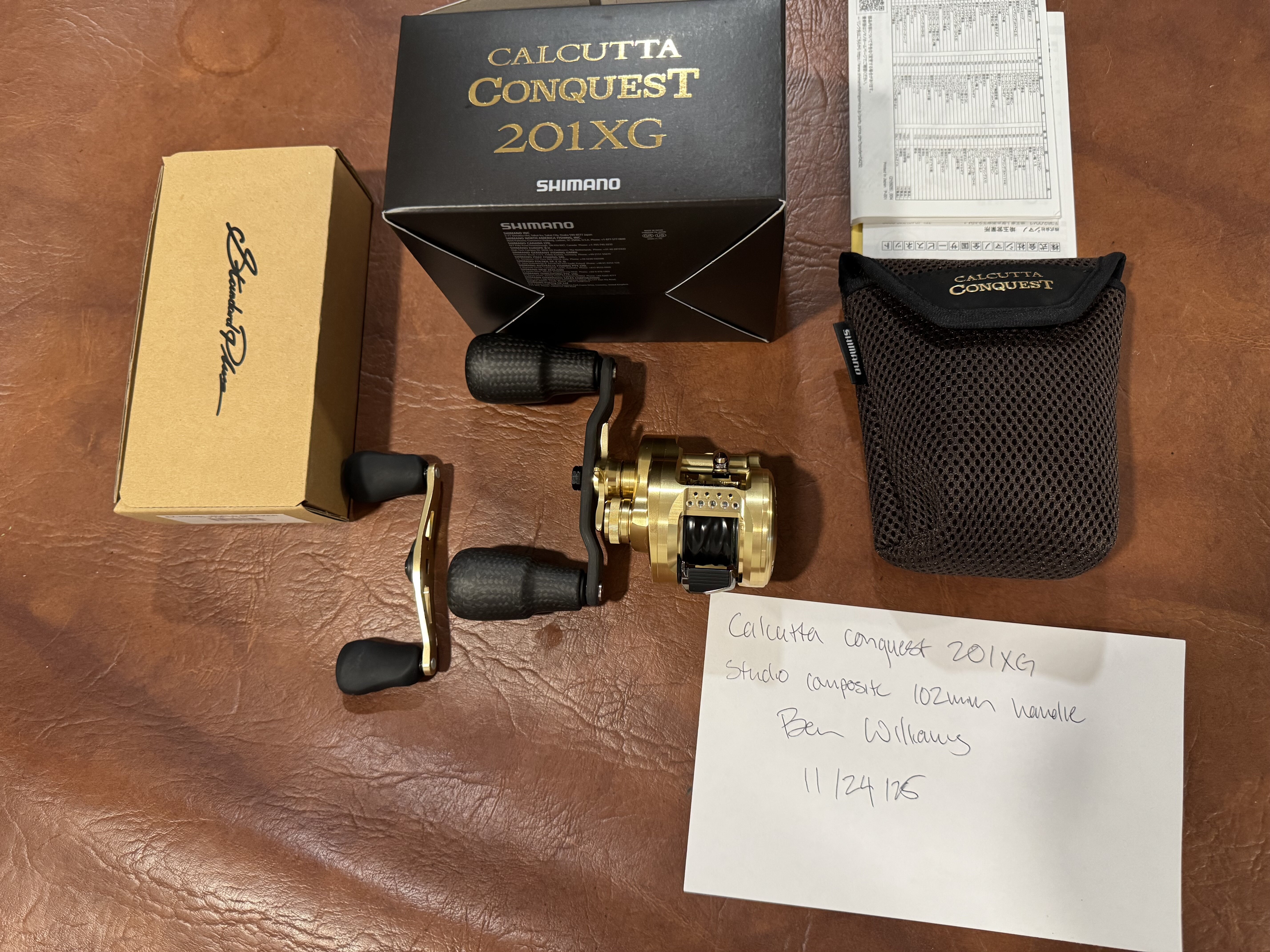 Like new Calcutta Conquest 201XG with studio composite handle