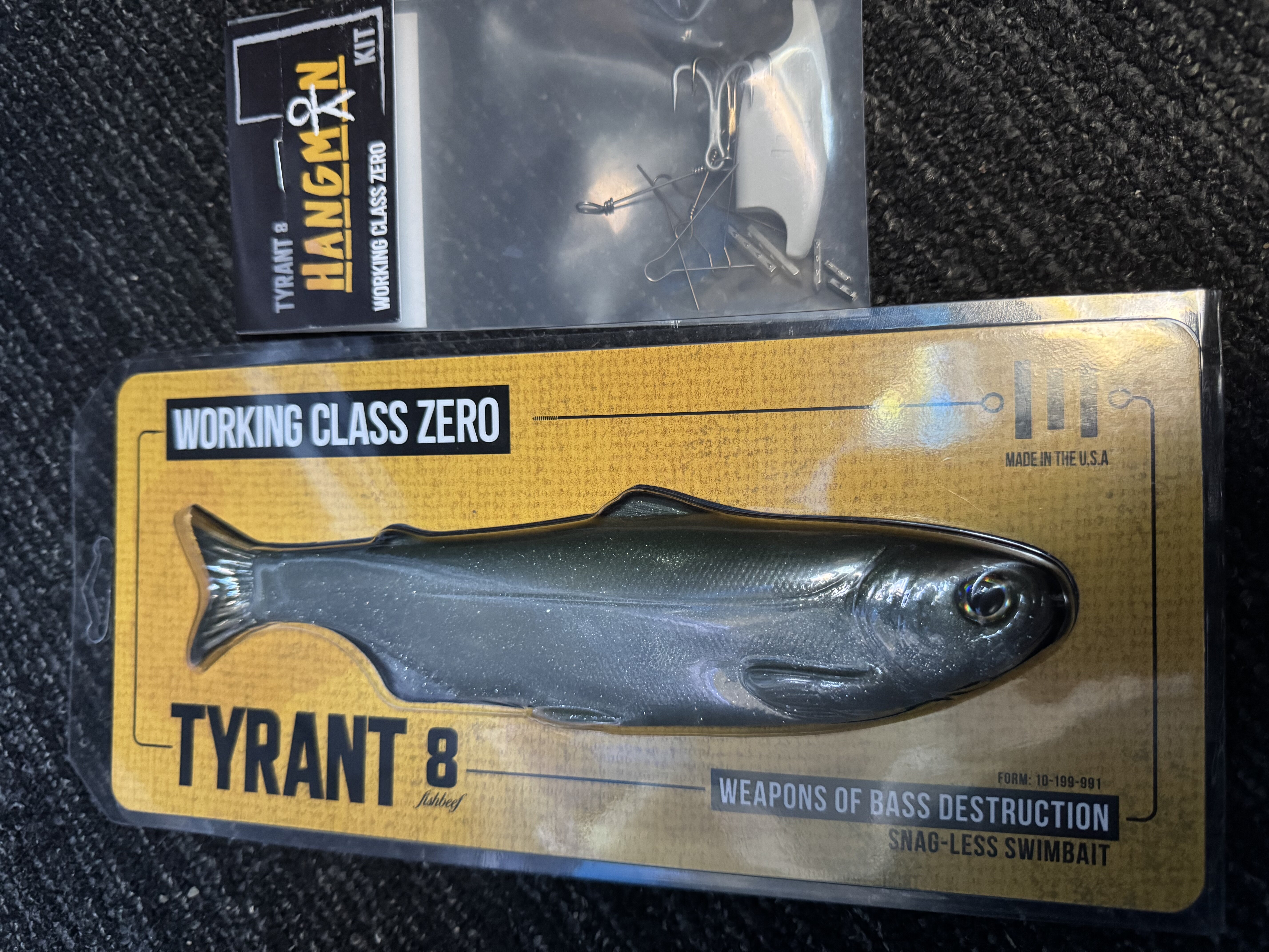 New crazy bass tyrant 8” - Black Market - Swimbait Underground