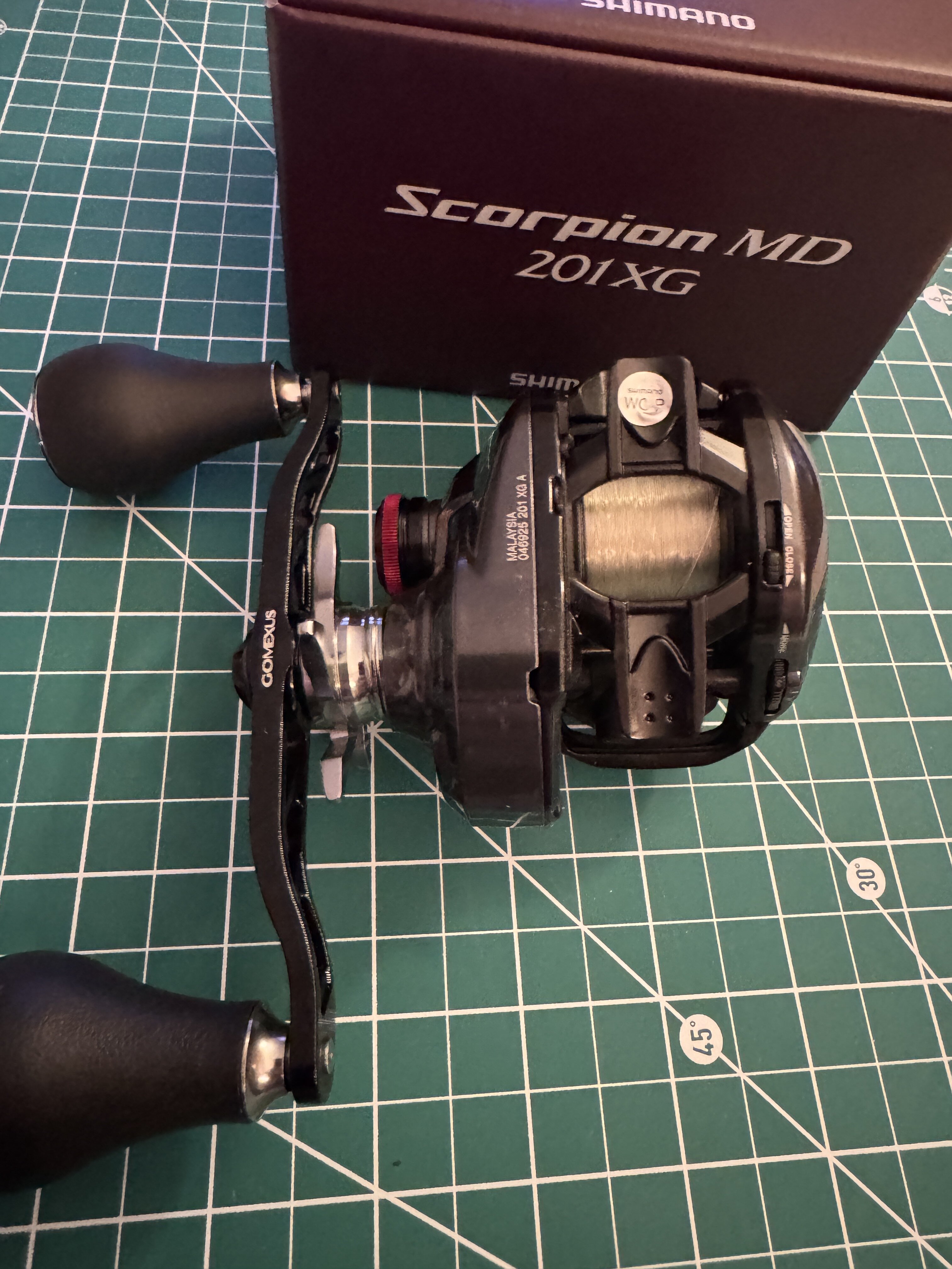 Shimano Scorpion MD 201XG With Gomexus Power Handle $220 - Black