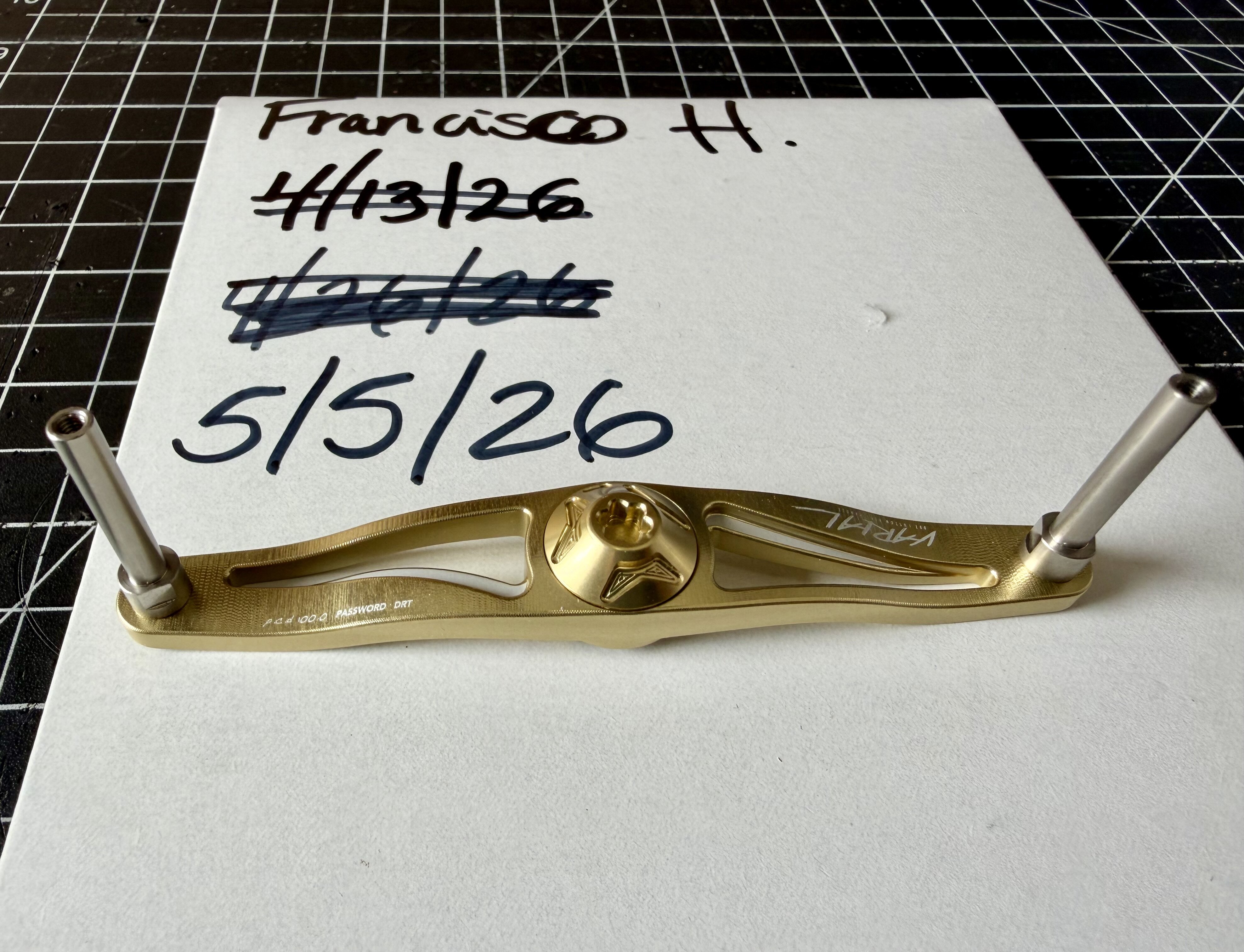 100 Gold DRT Varial handle. - Black Market - Swimbait Underground
